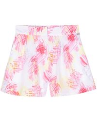 Armani Exchange - Abstract-print Pleated Shorts - Lyst