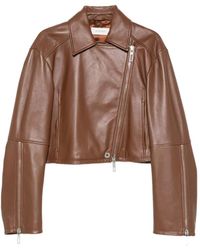 Sportmax - Fringed Cropped Leather Jacket - Lyst