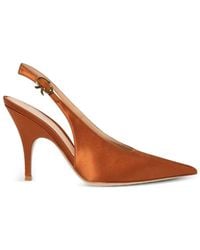 Gianvito Rossi - Sofia Sling Crepe Satin-Stretch Pumps - Lyst