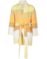 Marrakshi Life - Stripe-Pattern Belted Jacket - Lyst