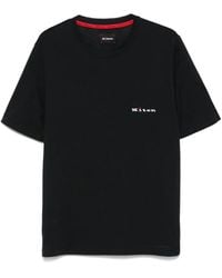 Kiton - Logo-Embroidered T-Shirt - Lyst