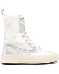Philippe Model - Leather New Hybrid High Sneakers With Fur - Lyst