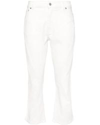 Mugler - Cropped-Jeans Mit Hohem Bund - Lyst