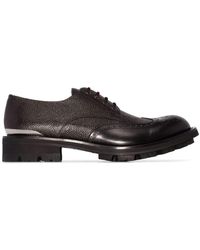 Alexander McQueen Richelieus à semelle crantée - Noir