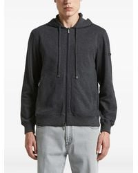 Peserico - Hooded Zip-Up Sweatshirt - Lyst