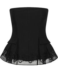ROTATE BIRGER CHRISTENSEN - Haut Bustier À Design Péplum - Lyst