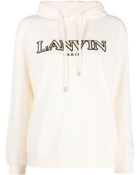 Lanvin - Logo Cotton Hoodie - Lyst