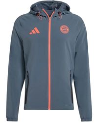 adidas - X Bayern Munich Hoodie Met Logo En Rits - Lyst