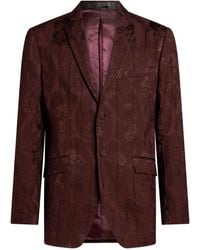 Etro - Pleated Floral-Pattern Jacket - Lyst
