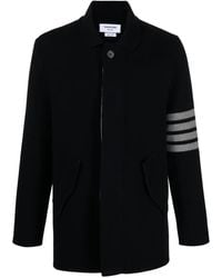 Thom Browne - Stripe-Detailing Wool Blend Cardi-Coat - Lyst