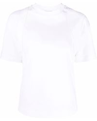 Alexander McQueen - T-shirt en coton à détails de coutures - Lyst