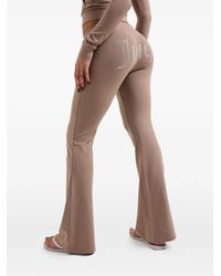 Juicy Couture - Diamanté-Logo Flared Trousers - Lyst