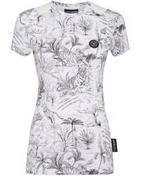Philipp Plein - Graphic-Print Compression T-Shirt - Lyst