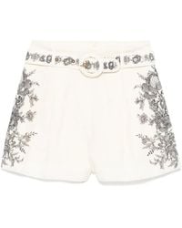 Zimmermann - Shorts Con Cintura - Lyst