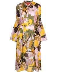 La DoubleJ - Casanova Floral-Print Midi Dress - Lyst