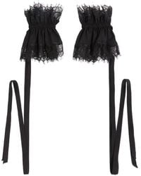 Ann Demeulemeester - Birte Lace-Ruffle Cuffs - Lyst