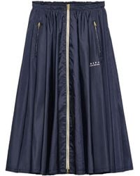 Prada - Midirock Mit Falten - Lyst