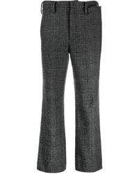Yohji Yamamoto - Houndstooth Straight-Leg Trousers - Lyst