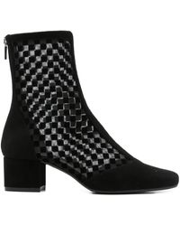 CAREL PARIS - Checkered Ankle Boots - Lyst