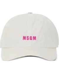 MSGM - Logo-Embroidered Baseball Cap - Lyst