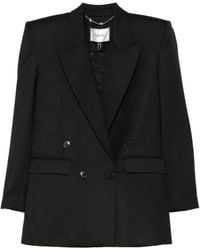 Nissa - Double-Breasted Textured Jacket - Lyst