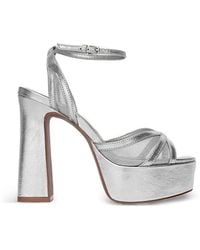 Carrano - Allure Metallic-Effect Platform Sandals - Lyst