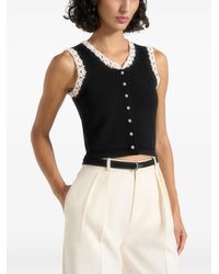 Manière De Voir - Evelyn Crochet Frill Crop Top - Lyst