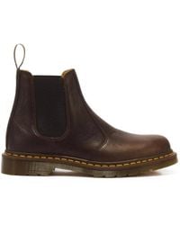Dr. Martens - Dark 2976 Crazy Horse Chelsea Leather Boots - Lyst