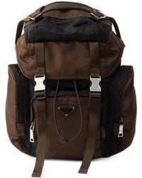 Prada - Rucksack Aus Re-Nylon Und Leder - Lyst
