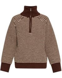 Studio Nicholson - Pull Rayé Bristol À Col Zippé - Lyst