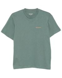 Carhartt - Script Logo-Embroidered T-Shirt - Lyst