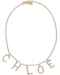 Chloé - Elegant Neckpiece With Logo Closure - Lyst