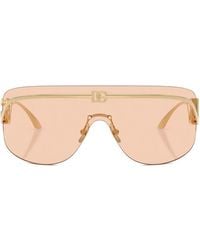 Dolce & Gabbana - Logo-Plaque Shield Sunglasses - Lyst