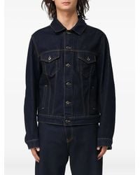 MSGM - Buttoned Denim Jacket - Lyst