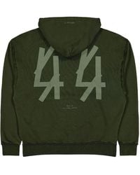44 Label Group - Logo-Print Kangaroo-Pocket Hoodie - Lyst