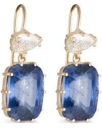 Sylva & Cie - Sapphire And Diamond Drop Earrings - Lyst