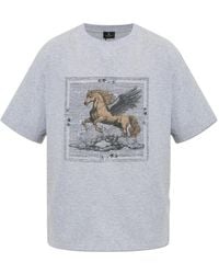 Etro - Pegasus-Print T-Shirt - Lyst