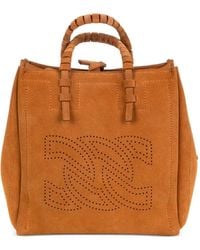 Casadei - Perforated-Logo Tote Bag - Lyst