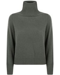 Allude - Roll-Neck Ribbed-Trim Sweater - Lyst