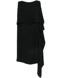 Carven - Strapless Asymmetric Midi Dress - Lyst