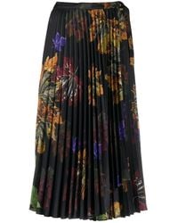 Off-White c/o Virgil Abloh - Floral Print Pleated Midi Skirt - Lyst
