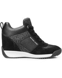 Michael Kors - Nikko S2 Logo-Print Wedge Sneakers - Lyst
