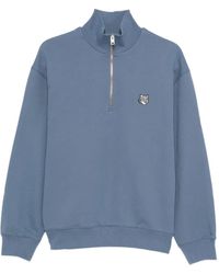 Maison Kitsuné - Fox Head Half-Zip Sweatshirt - Lyst