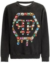 Philipp Plein - Open Back Sweatshirt Hexagon Stones - Lyst