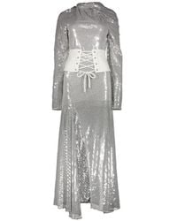 Ellery - Robe Longue Façon Corset Ornée De Sequins - Lyst