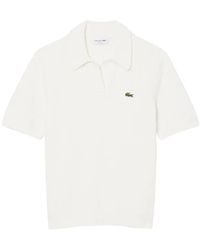 Lacoste - Pull En Tweed À Patch Logo - Lyst