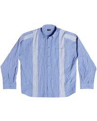 Balenciaga - Oversized Striped Cotton Shirt - Lyst