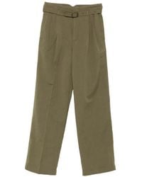 Polo Ralph Lauren - Belted Pleated Trousers - Lyst