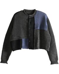 Y's Yohji Yamamoto - Patchwork Wool Cardigan - Lyst