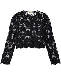 ShuShu/Tong - Floral-lace Button-front Cardigan - Lyst